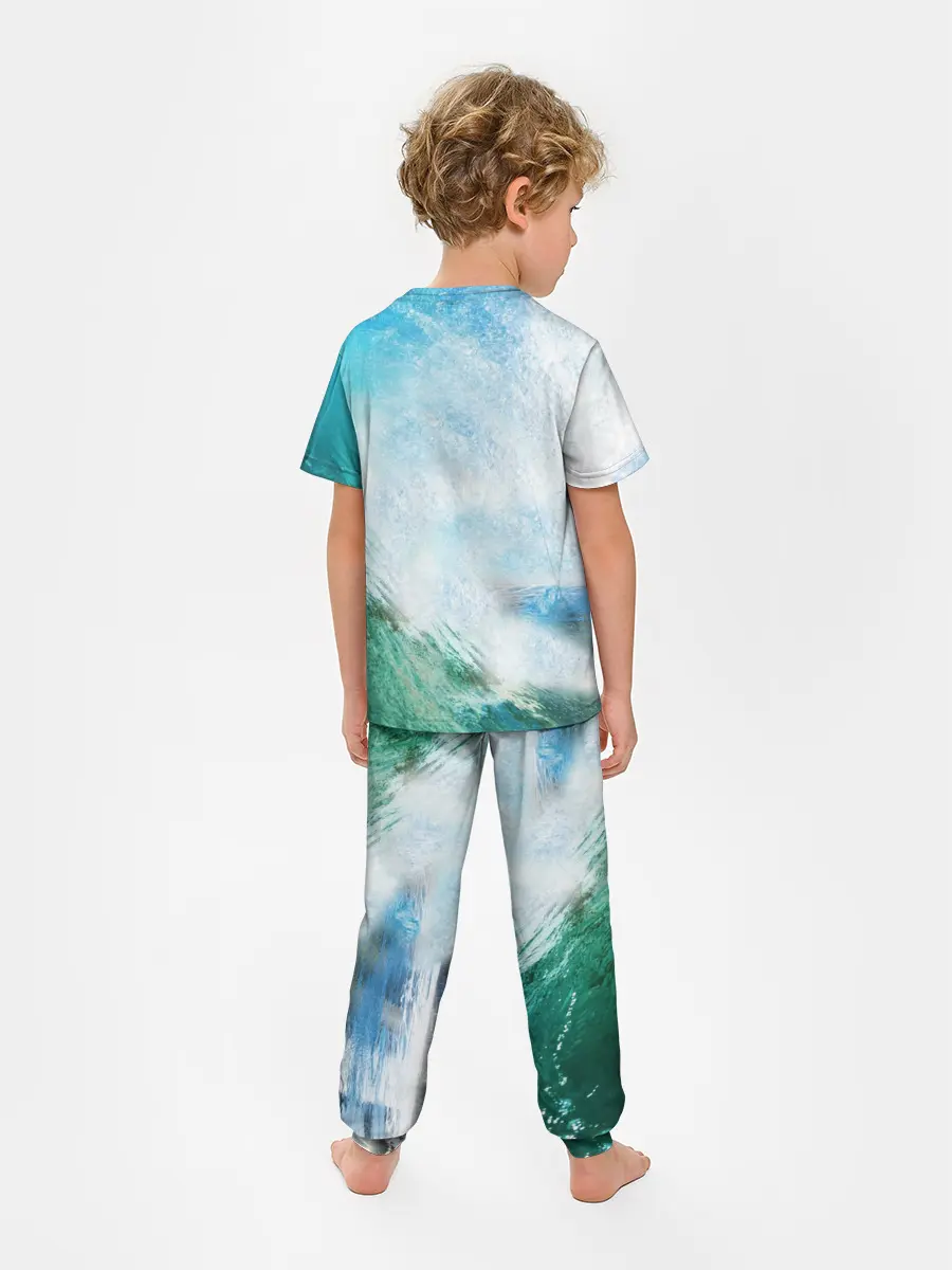 Детская пижама с брюками / Волны | Океан
