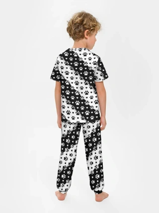 Детская пижама с брюками / Следы от Лап