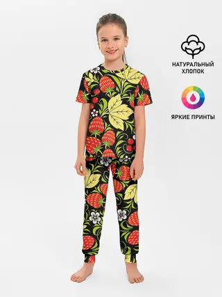 Детская пижама с брюками / Хохлома
