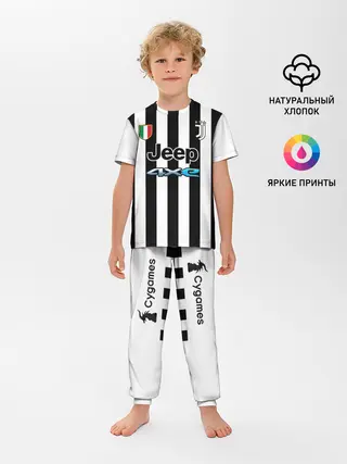 Детская пижама с брюками / Форма Ювентуса домашняя 2021/2022