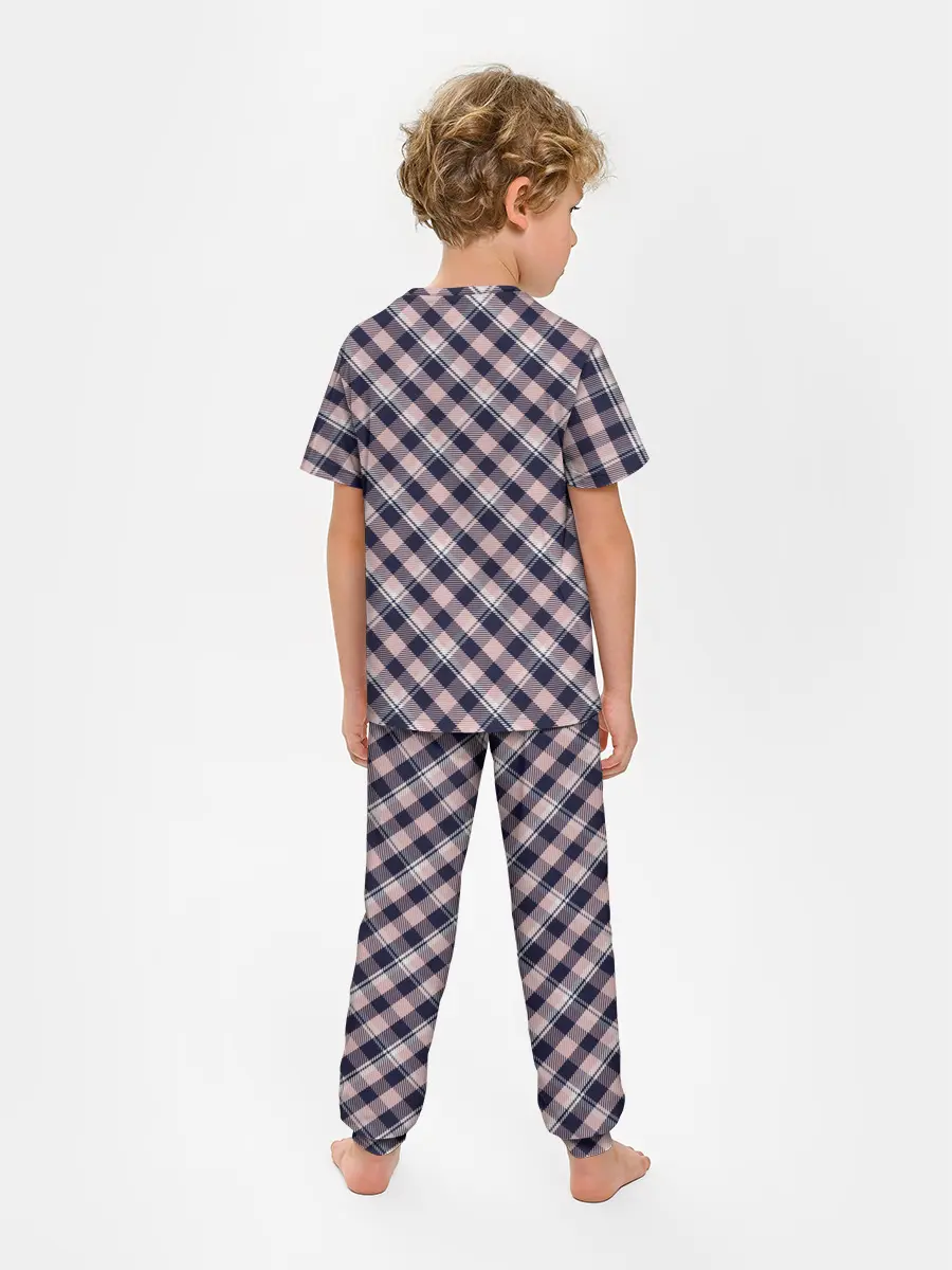 Детская пижама с брюками / Клеточный узор