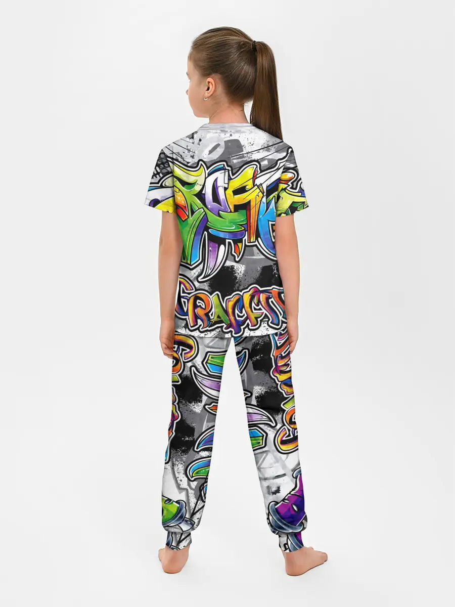 Детская пижама с брюками / city street