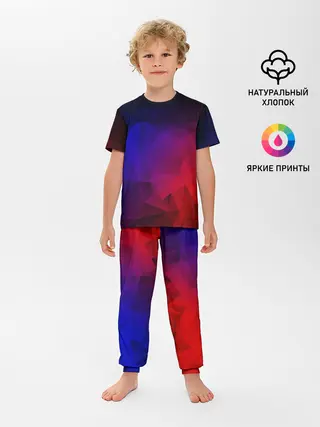 Детская пижама с брюками / НЕОНОВАЯ ГЕОМЕТРИЯ