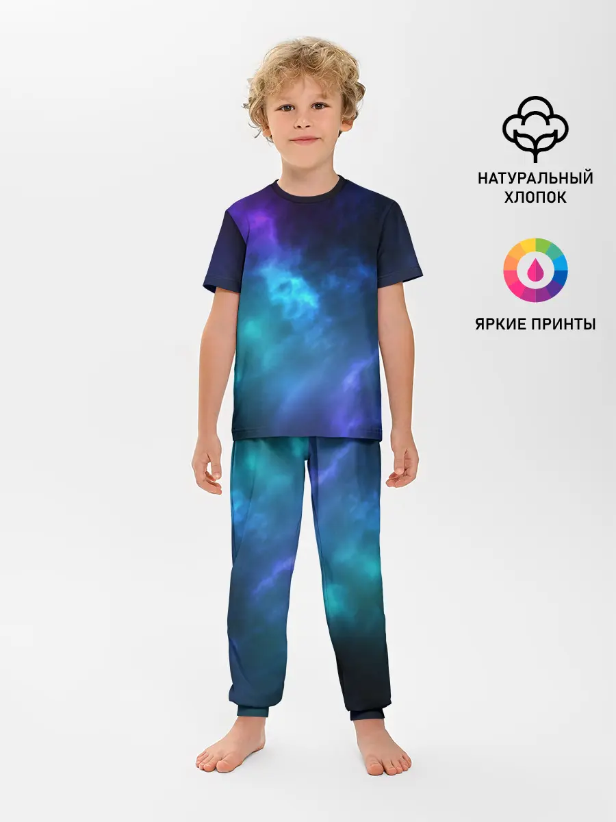 Детская пижама с брюками / Космос