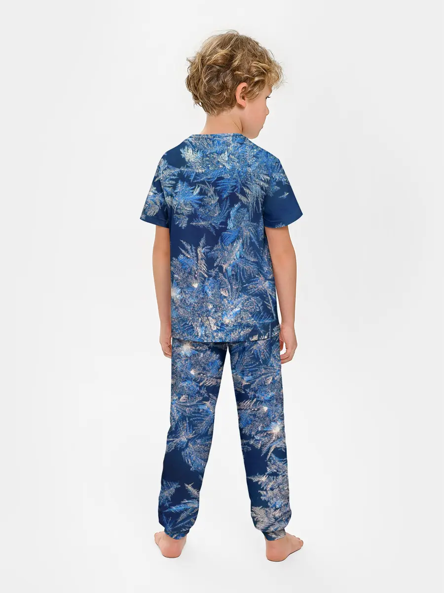 Детская пижама с брюками / Снежинки макро snowflakes macro
