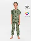 Детская пижама с брюками / Камуфляж с котиками