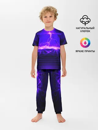 Детская пижама с брюками / НЕОНОВЫЕ МОЛНИИ