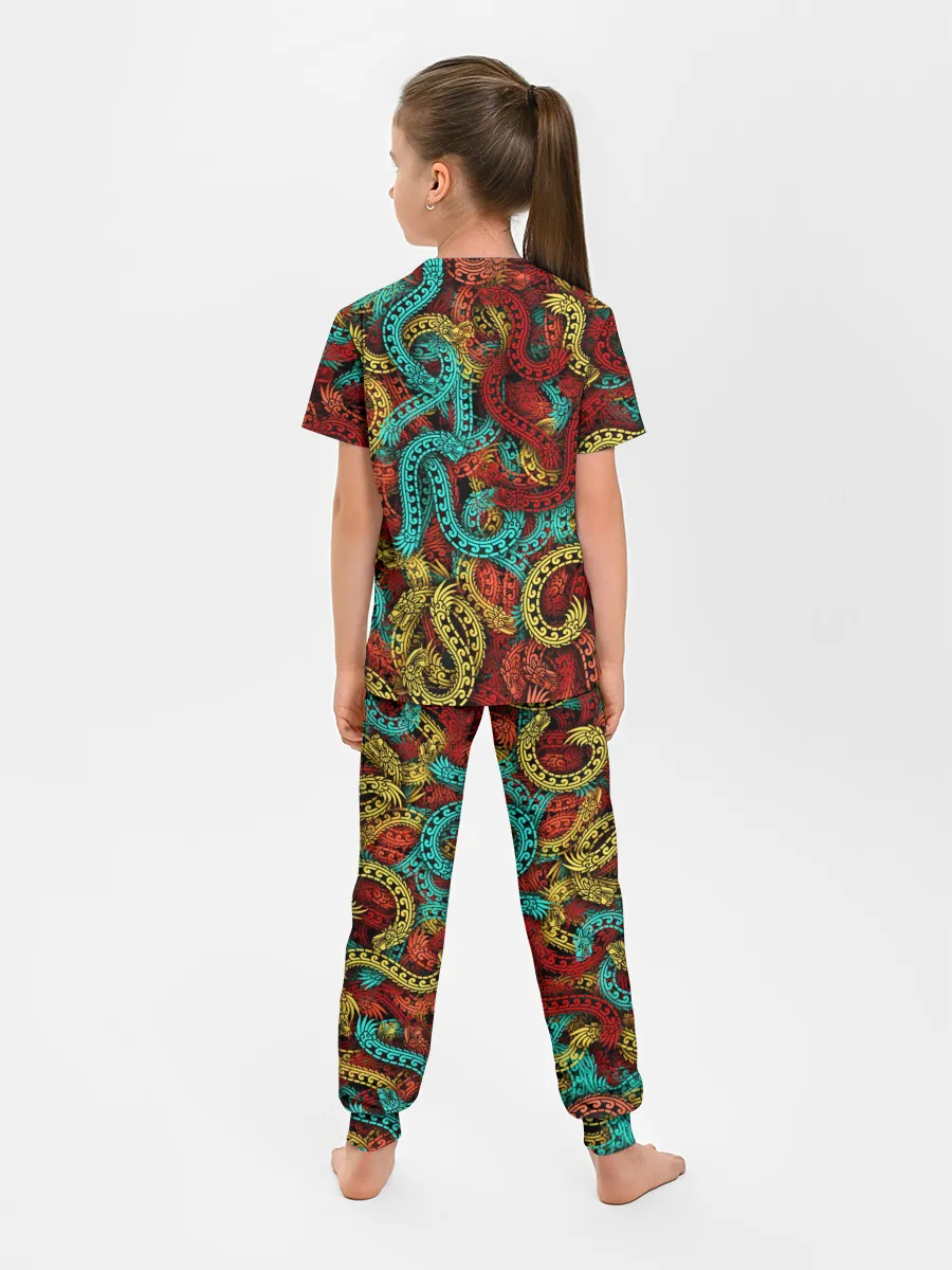 Детская пижама с брюками / Кетцалькоатли
