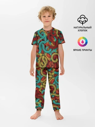 Детская пижама с брюками / Кетцалькоатли