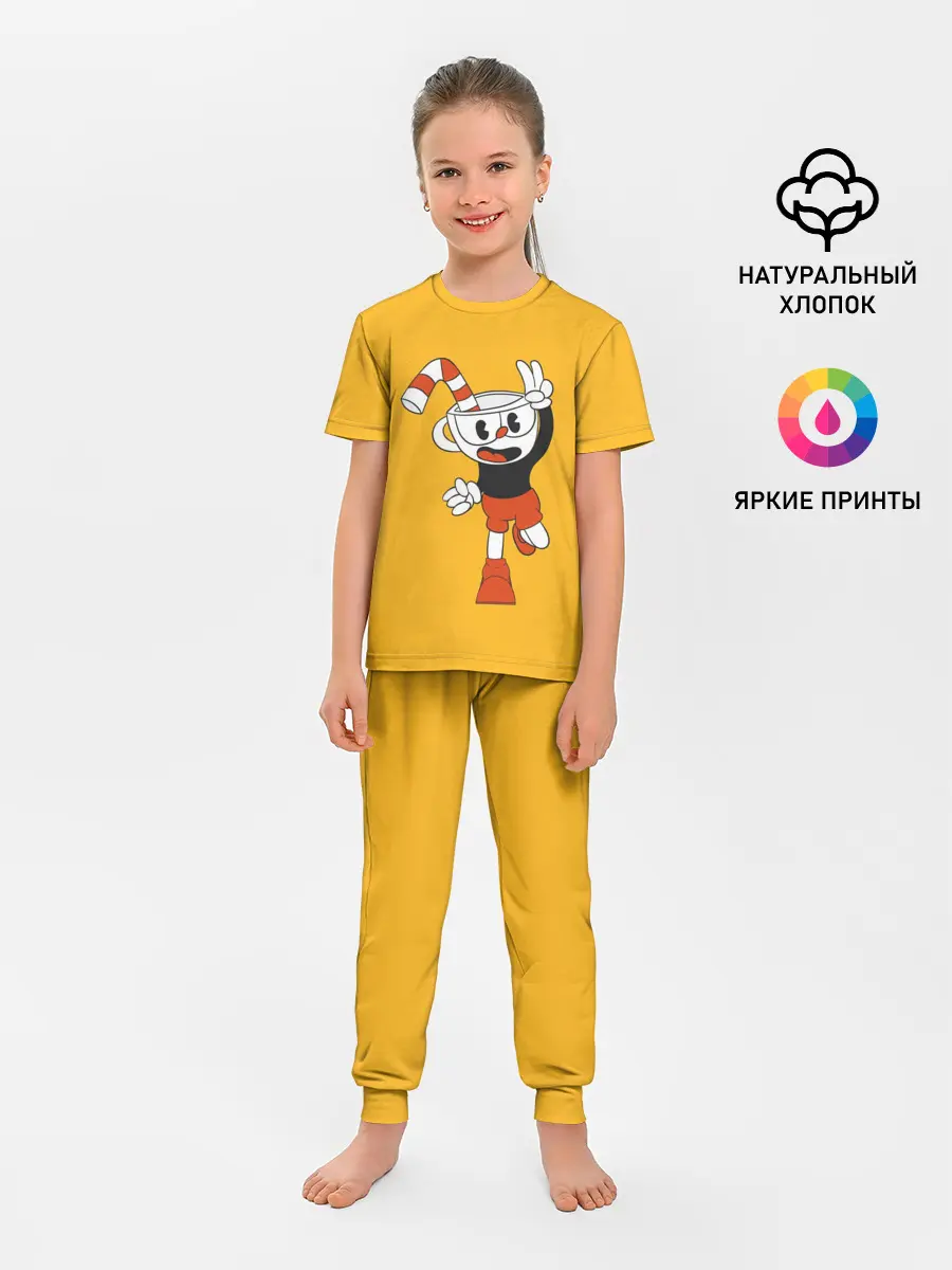 Детская пижама с брюками / CUPHEAD