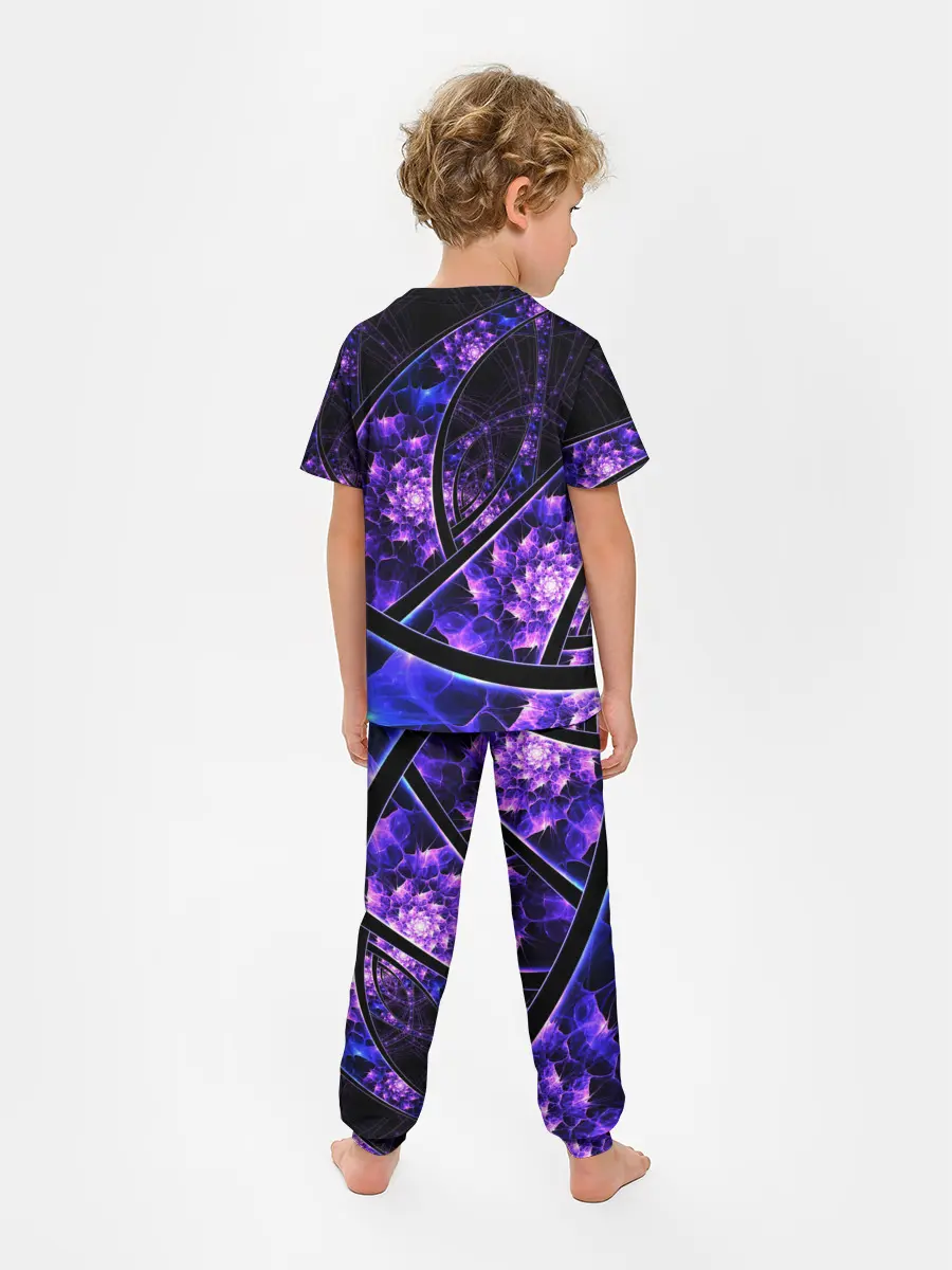 Детская пижама с брюками / Фрактал линии