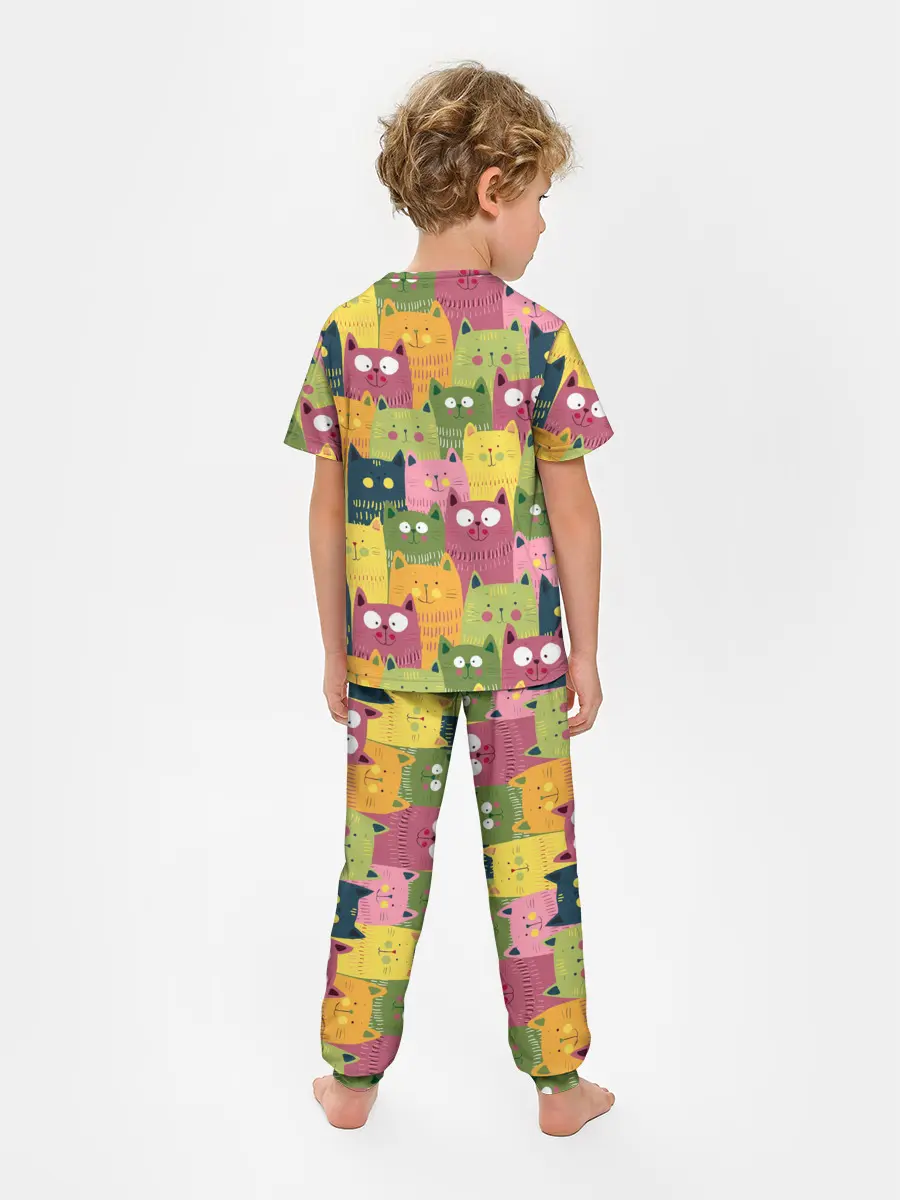 Детская пижама с брюками / Коты