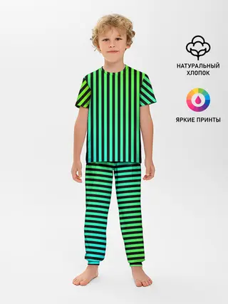 Детская пижама с брюками / Пикси полосы