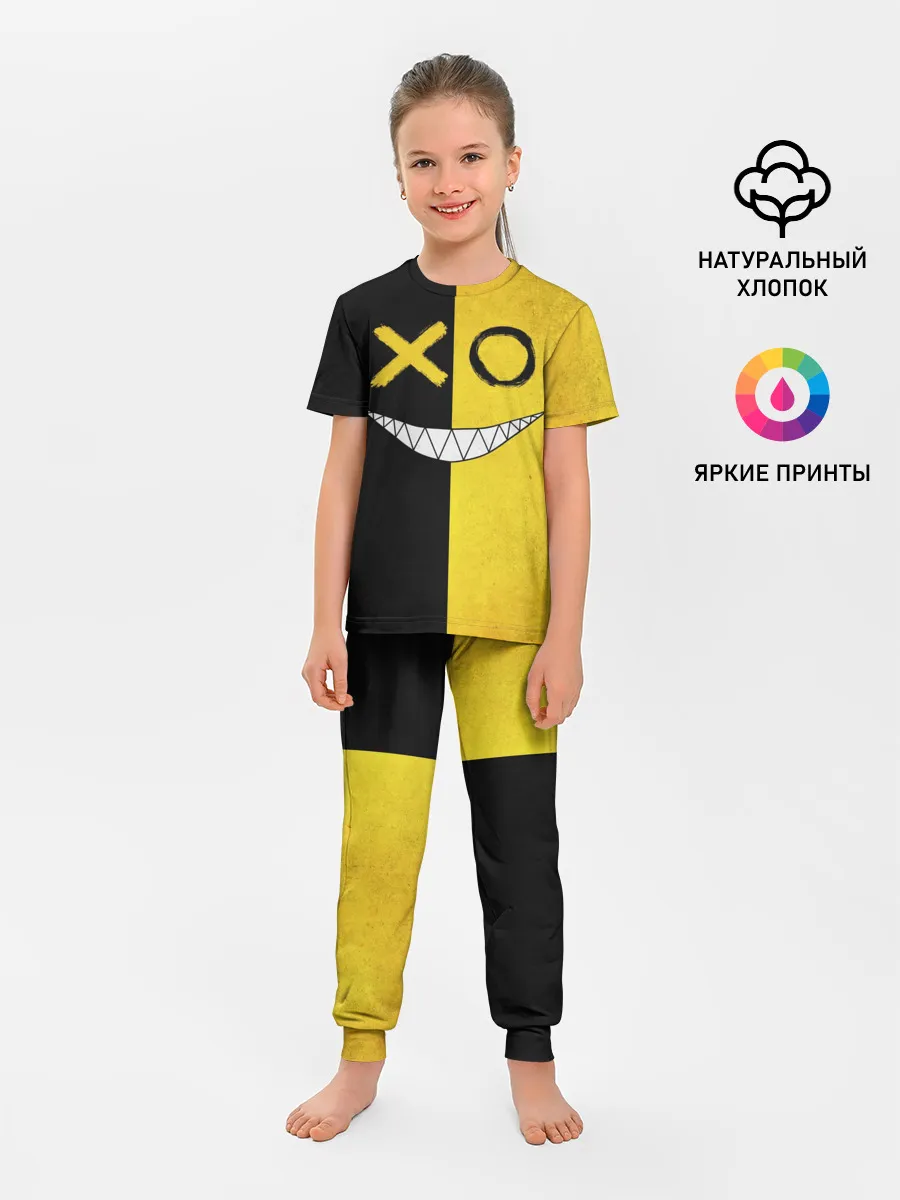 Детская пижама с брюками / Yellow and black smile