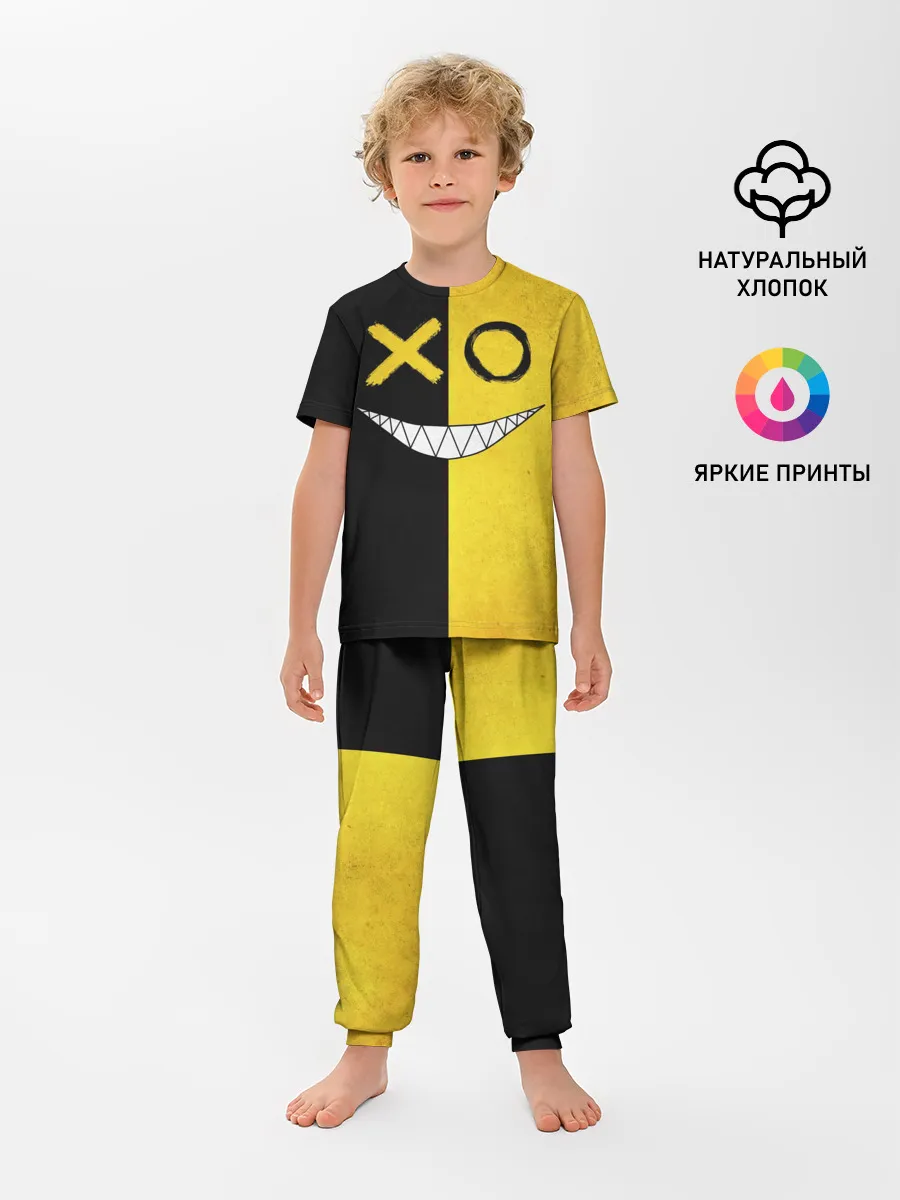 Детская пижама с брюками / Yellow and black smile
