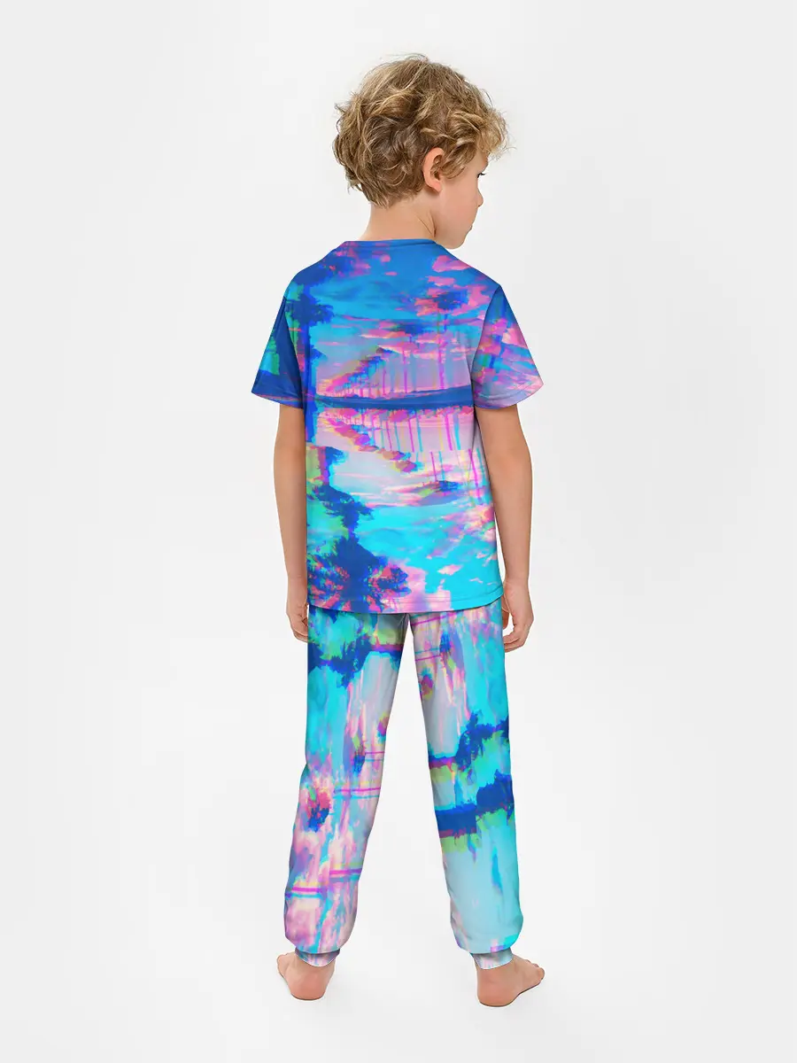 Детская пижама с брюками / ГАВАЙИ ГЛИТЧ