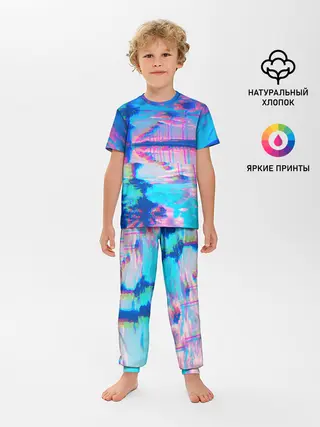 Детская пижама с брюками / ГАВАЙИ ГЛИТЧ