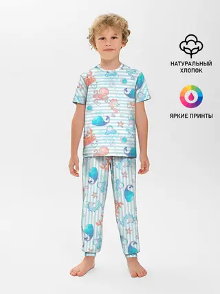 Детская пижама с брюками / Морские жители