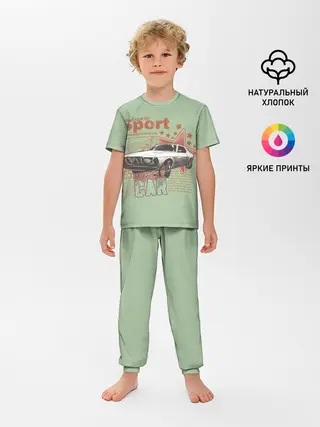Детская пижама с брюками / Muscle car