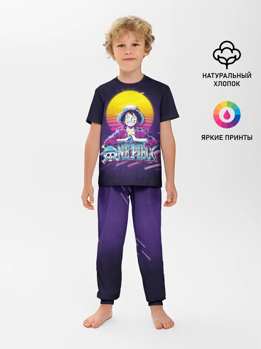 Детская пижама с брюками / Neon One Piece