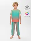 Детская пижама с брюками / Красно-бирюзовый градиент
