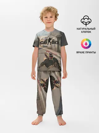 Детская пижама с брюками / CS:GO - Ominous Look | Зловещий взгляд