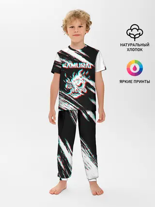 Детская пижама с брюками / Samurai | Glitch.