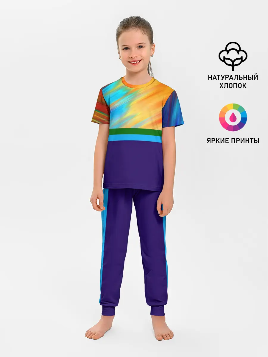 Детская пижама с брюками / Размытие