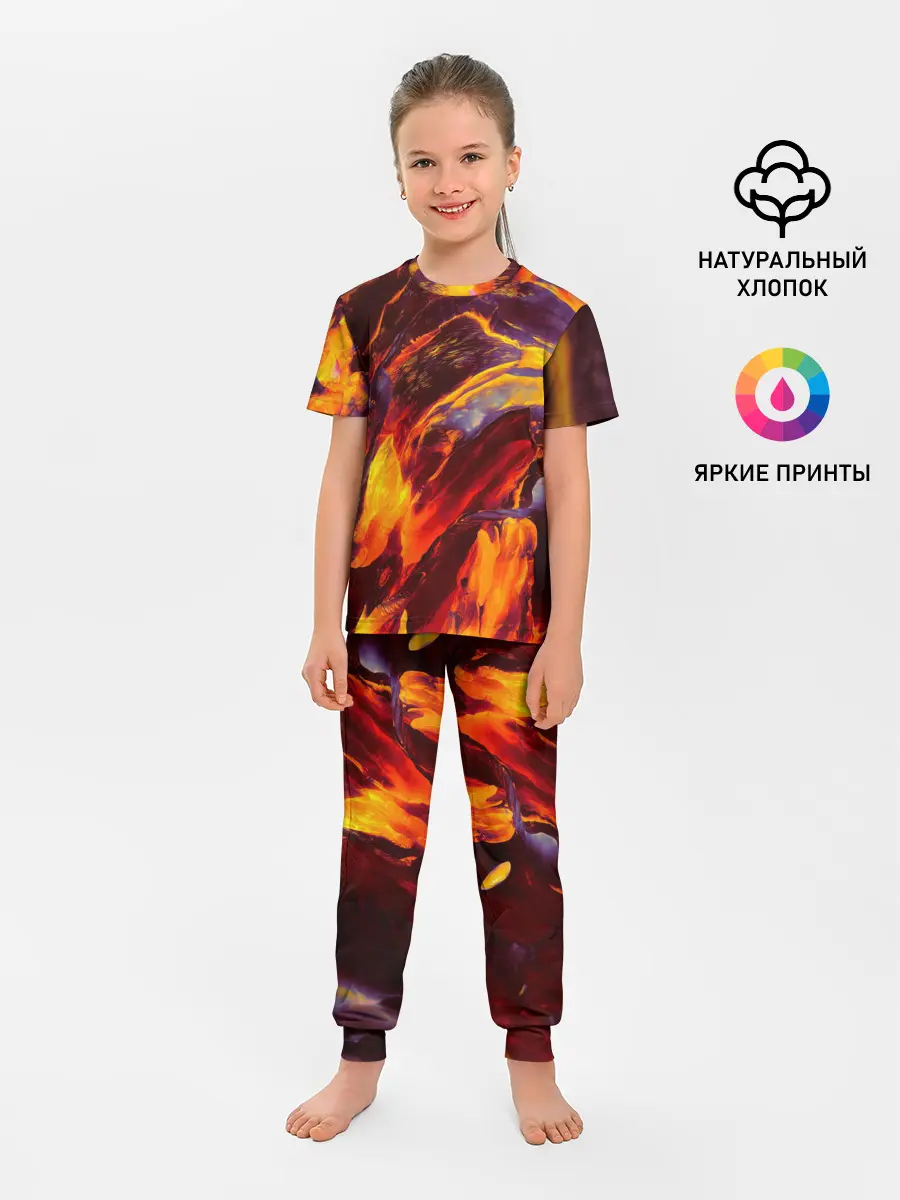 Детская пижама с брюками / ОГНЕННЫЙ ГРАНЖ | FIRE GRUNGE