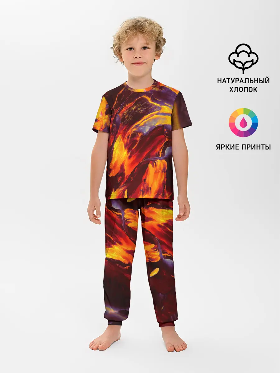 Детская пижама с брюками / ОГНЕННЫЙ ГРАНЖ | FIRE GRUNGE