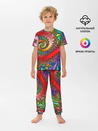 Детская пижама с брюками / ФРАКТАЛЬНЫЙ УЗОР