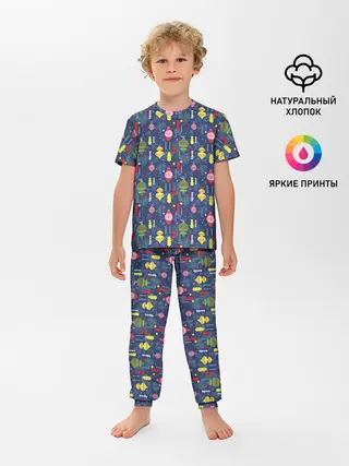 Детская пижама с брюками / Новогодние Ёлочные Игрушки