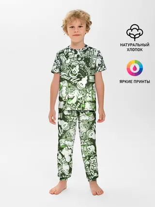Детская пижама с брюками / Граффити