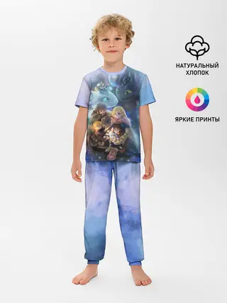 Детская пижама с брюками / ночная фурия