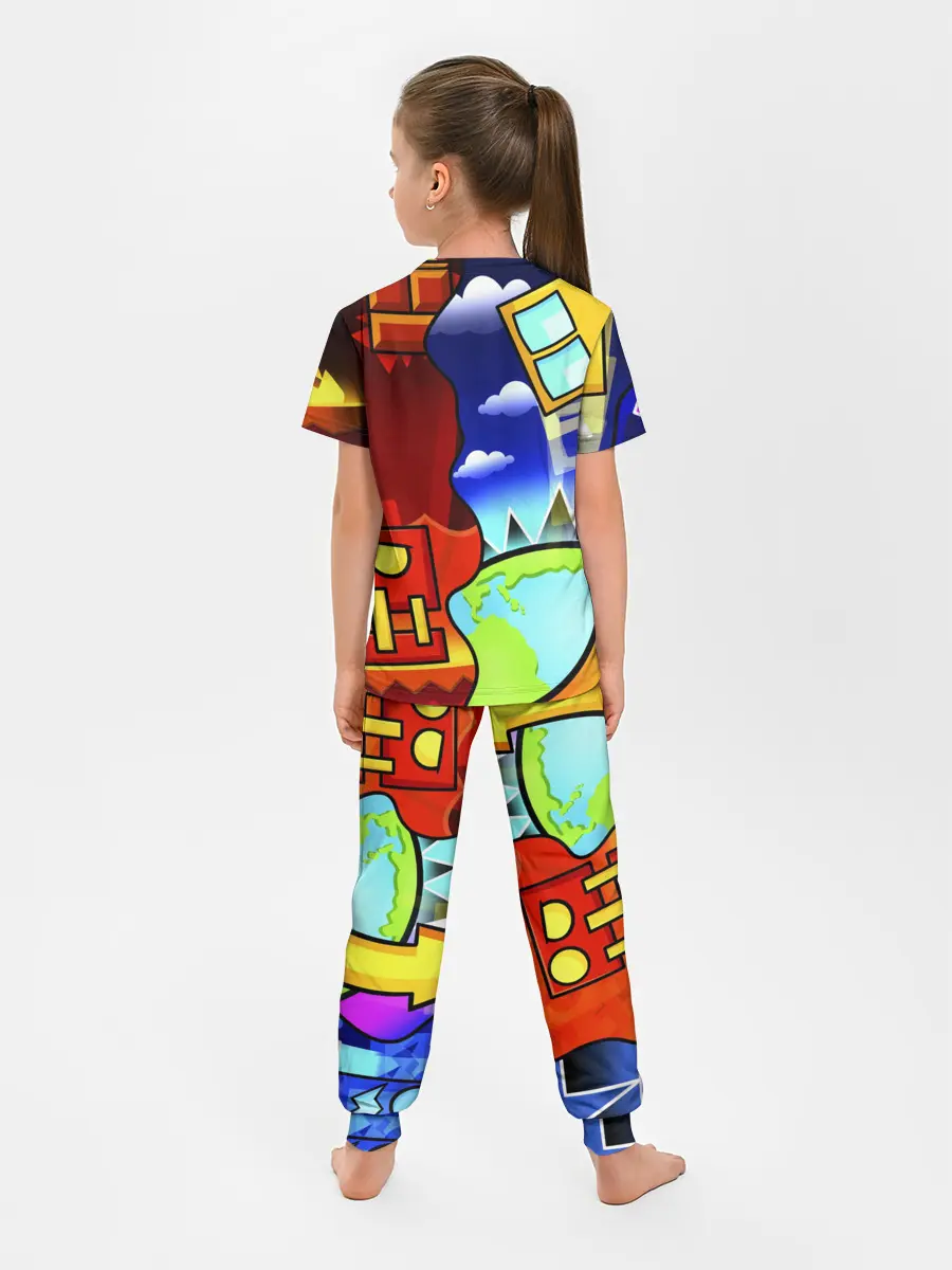 Детская пижама с брюками / GEOMETRY DASH / ГЕОМЕТРИ ДАШ