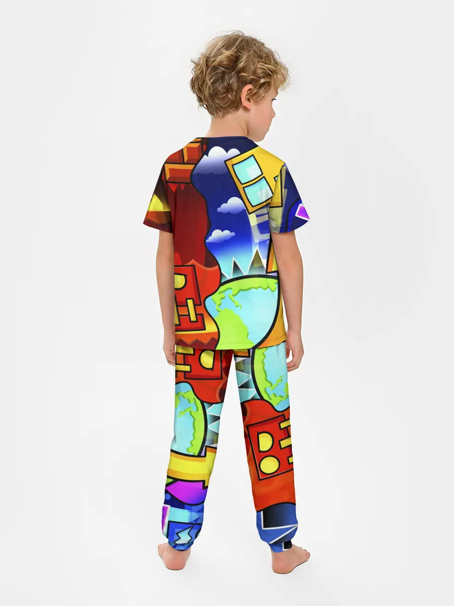 Детская пижама с брюками / GEOMETRY DASH / ГЕОМЕТРИ ДАШ