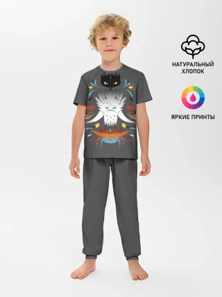 Детская пижама с брюками / Как приручить дракона