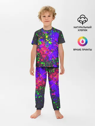Детская пижама с брюками / КИСЛОТНЫЕ БРЫЗГИ