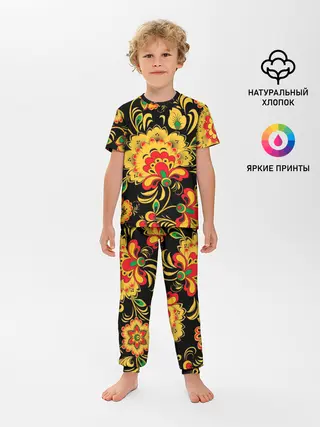 Детская пижама с брюками / Хохлома