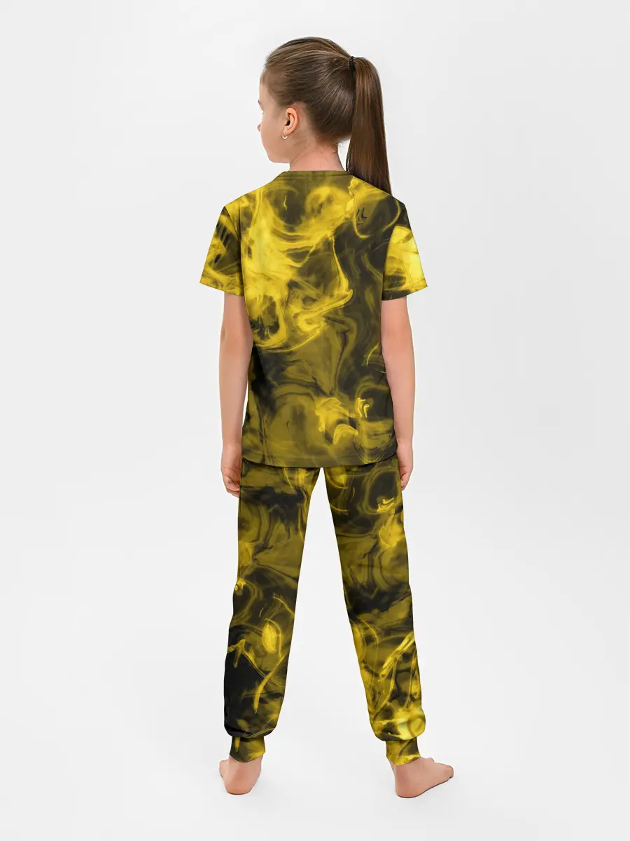 Детская пижама с брюками / Желтый Неоновый Дым