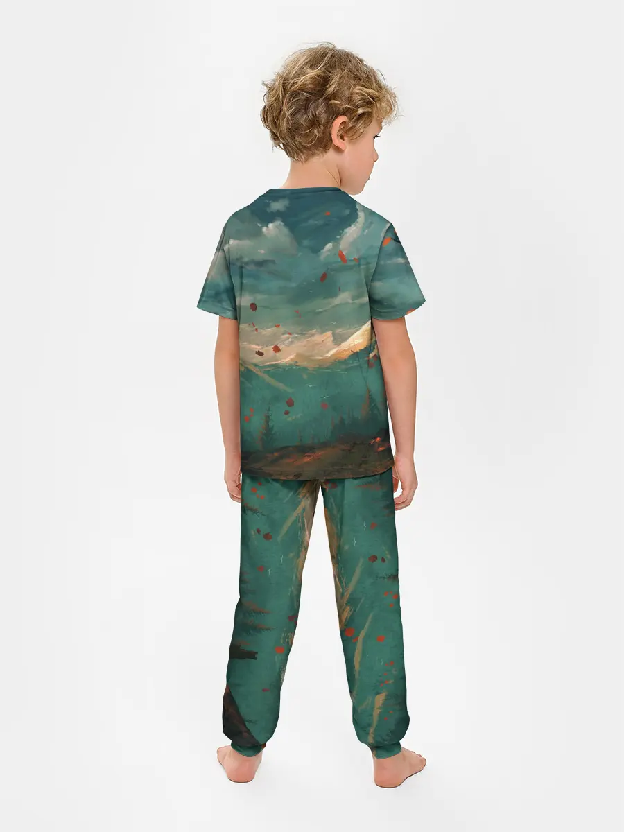 Детская пижама с брюками / Горы