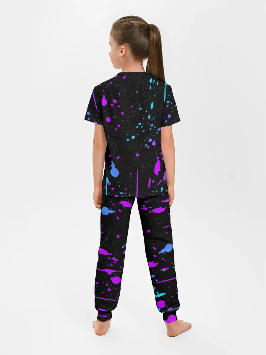Детская пижама с брюками / ONE PIECE / ВАН ПИС / НЕОН