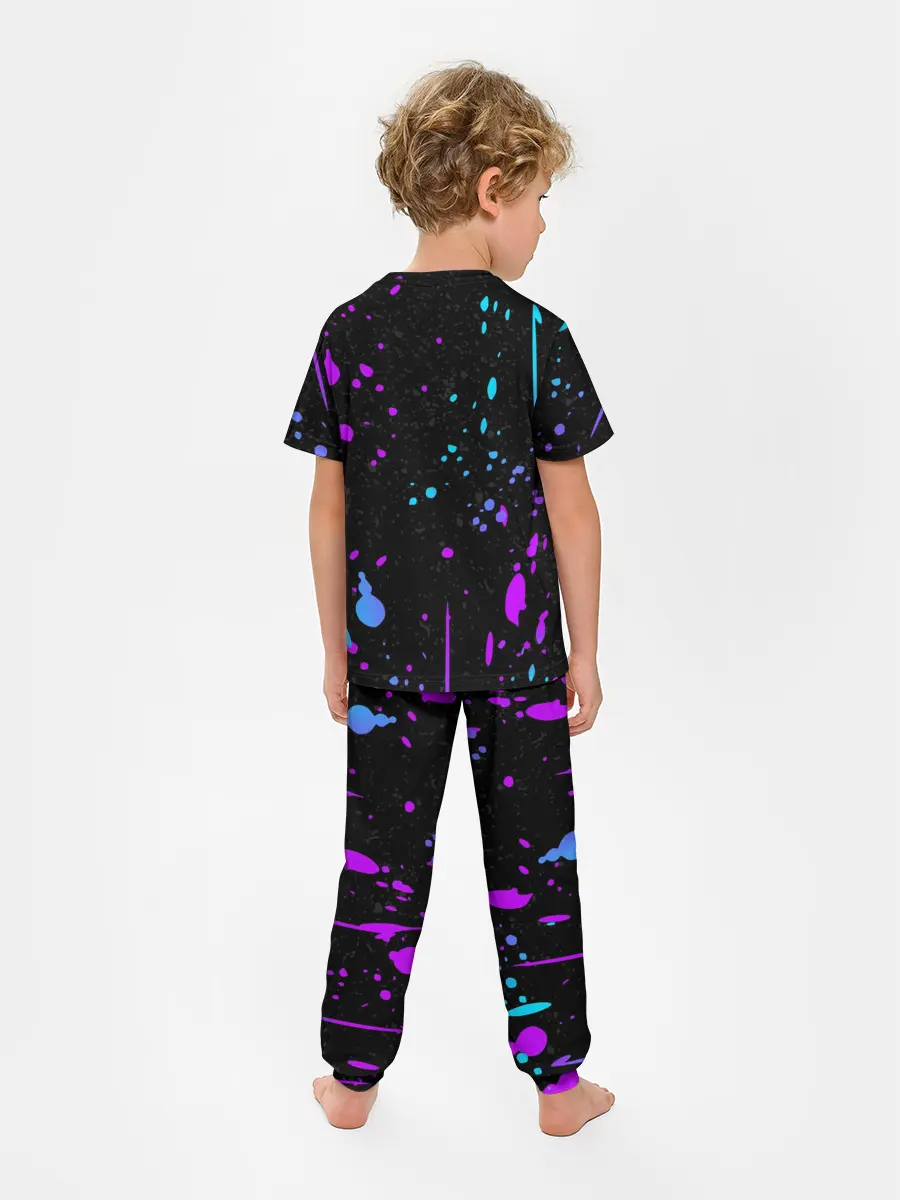 Детская пижама с брюками / ONE PIECE / ВАН ПИС / НЕОН