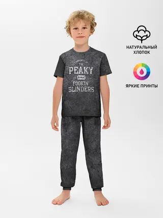 Детская пижама с брюками / Острые козырьки