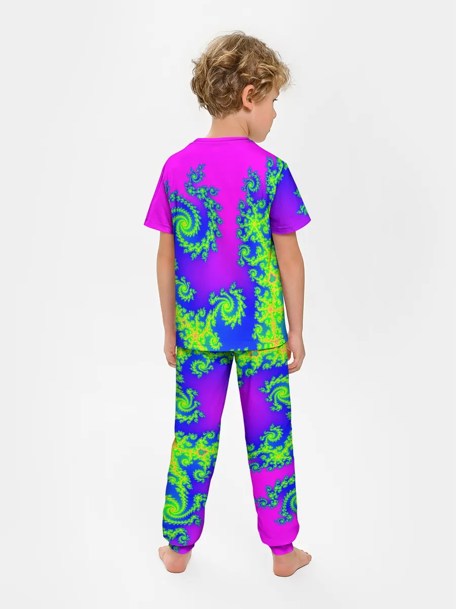 Детская пижама с брюками / КИСЛОТНЫЙ НЕОН