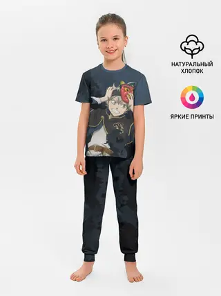 Детская пижама с брюками / Черный клевер