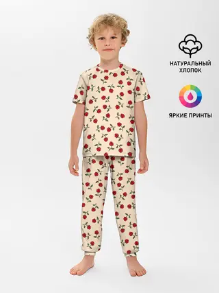 Детская пижама с брюками / Прованс из роз