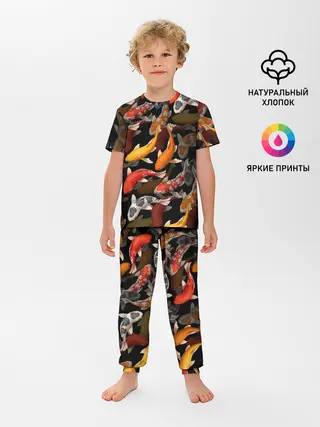 Детская пижама с брюками / Карпы кои | Японские карпы