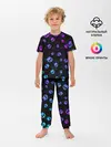 Детская пижама с брюками / НЕОНОВЫЕ ЧЕРЕПА