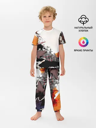 Детская пижама с брюками / Афросамурай аниме